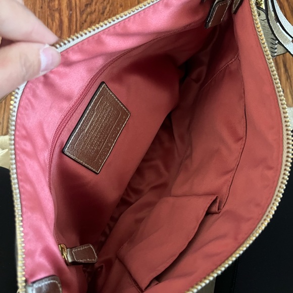 Coach leather handbag with top and crossbody strap. Great condition. - Picture 2 of 4